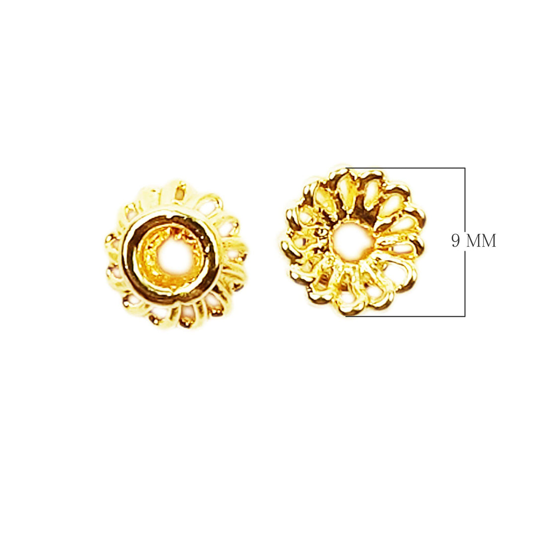 CG-148 18K Gold Overlay Bead Cap Beads Bali Designs Inc 