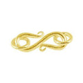 18K Gold Overlay Over Copper infinity-style S-hook jewelry clasp, handcrafted in India
