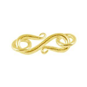 18K Gold Overlay Over Copper infinity-style S-hook jewelry clasp, handcrafted in India