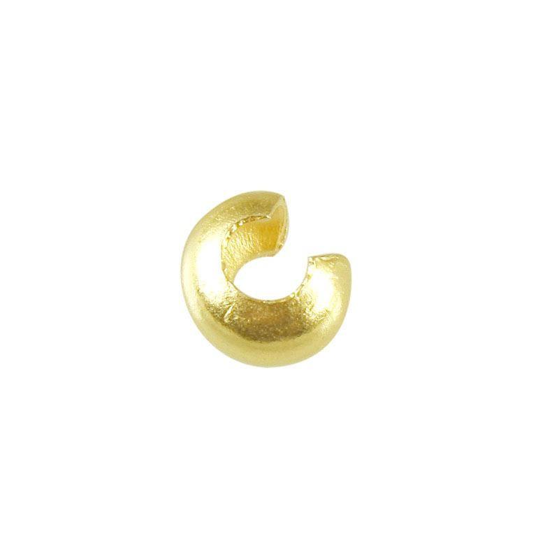 CG-164-3MM 18K Gold Overlay Crimp Cover Beads Bali Designs Inc 