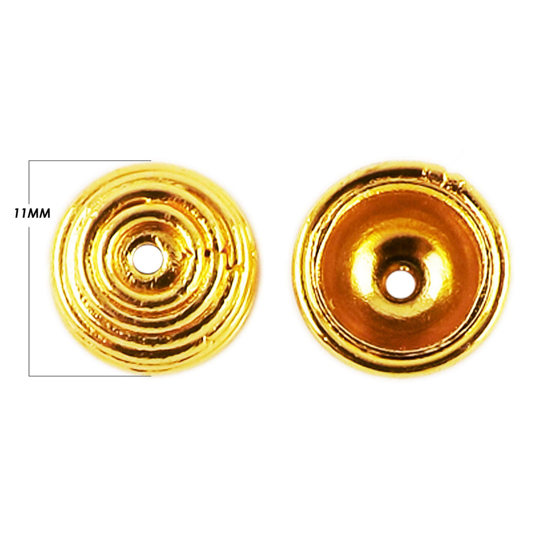 CG-173 18K Gold Overlay Bead Cap Beads Bali Designs Inc 