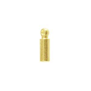 CG-184-8X3MM 18K Gold Overlay Crimp & Cord Tube Beads Bali Designs Inc 