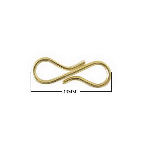 CG-186-13MM 18K Gold Overlay ''S'' Hook Beads Bali Designs Inc 