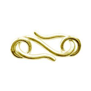 18K Gold Overlay Over Copper twisted infinity s hook clasp handcrafted in India