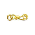 Handcrafted S-hook jewelry clasp component made with 18K Gold Overlay Over Copper, polished gold finish, made in India for wholesale use