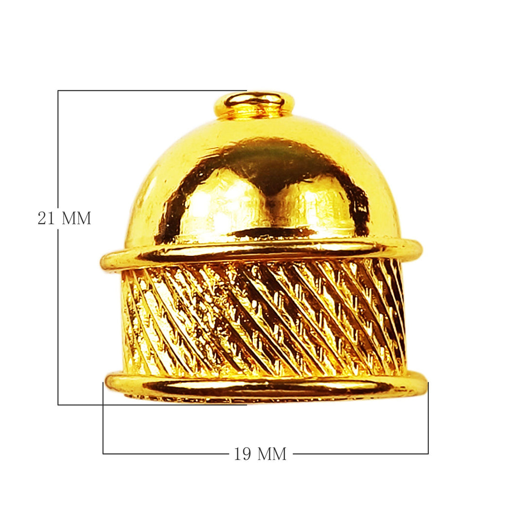 CG-204 18K Gold Overlay End Cap Beads Bali Designs Inc 