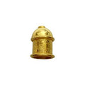 Handcrafted textured cylinder dome bead cap made with 18K Gold Overlay Over Copper, handcrafted in India for wholesale jewelry manufacturing.
