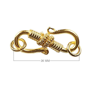 Handcrafted Interlinked S-Hook Connector Set With 18K Gold Overlay Over Copper Finish Designed For Jewelry Making And Wholesale Collection