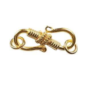 Handcrafted Interlinked S-Hook Connector Set With 18K Gold Overlay Over Copper Finish Designed For Jewelry Making And Wholesale Collection