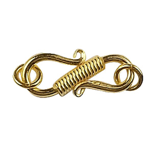 Handcrafted Infinity Style Coil Center Open Clasp Connector With 18K Gold Overlay Over Copper Finish Designed For Jewelry Making And Wholesale Collection