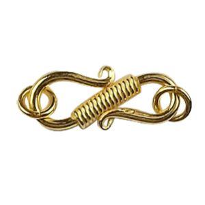Handcrafted Infinity Style Coil Center Open Clasp Connector With 18K Gold Overlay Over Copper Finish Designed For Jewelry Making And Wholesale Collection