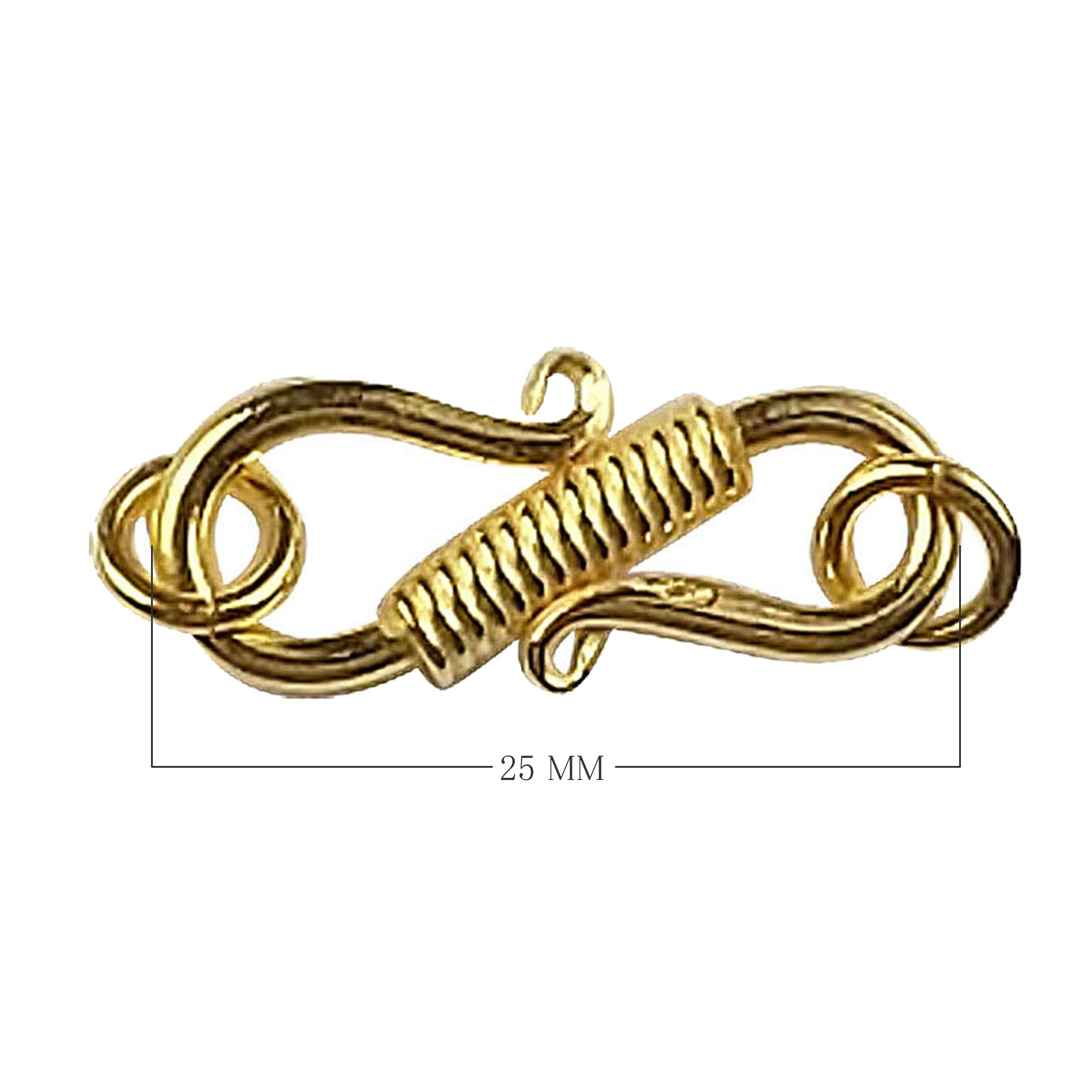 Handcrafted Infinity Style Coil Center Open Clasp Connector With 18K Gold Overlay Over Copper Finish Designed For Jewelry Making And Wholesale Collection