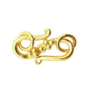Handcrafted Decorative Bead Center Infinity Style Open Clasp Connector With 18K Gold Overlay Over Copper Finish Designed For Jewelry Making And Wholesale Collection