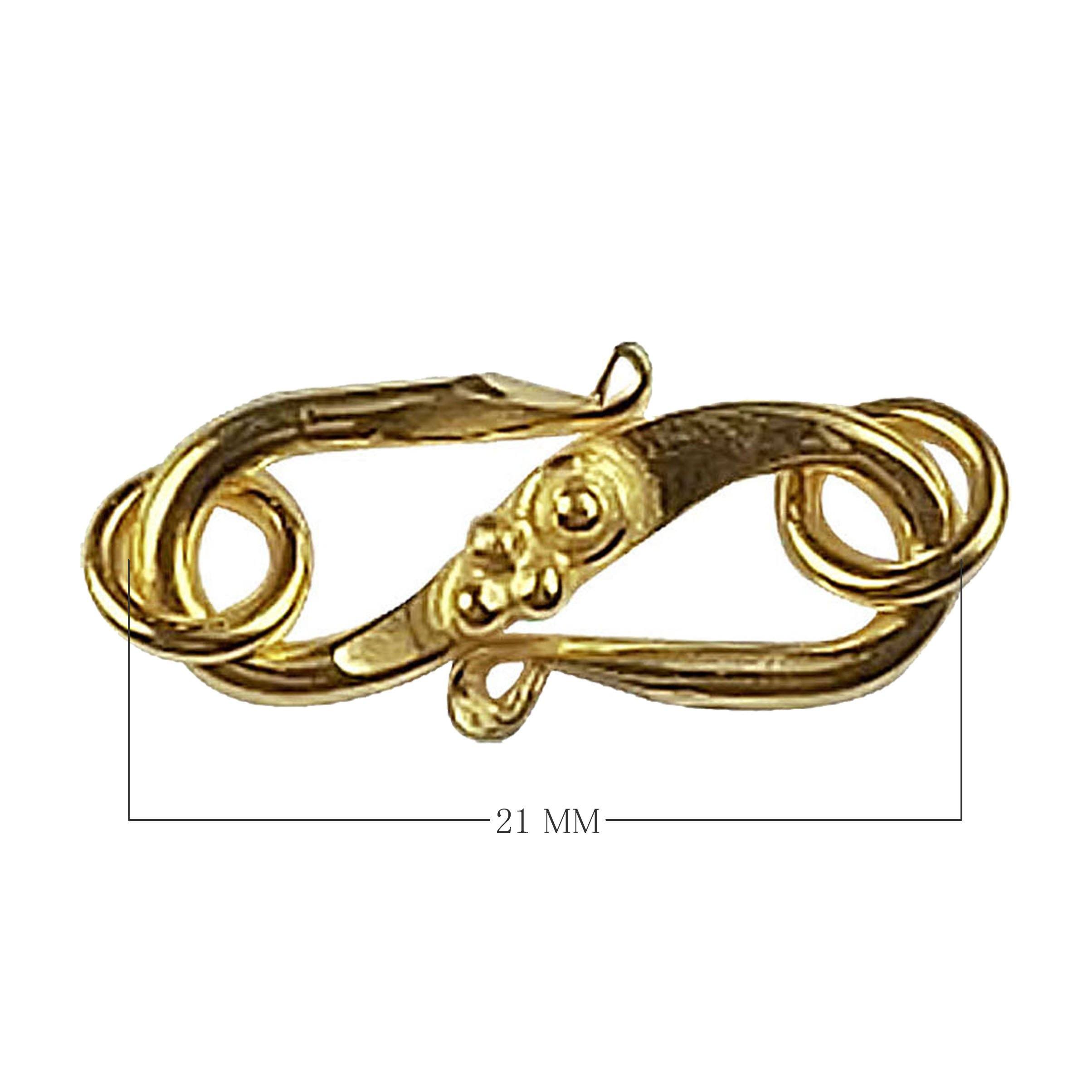 Handcrafted Decorative Bead Center Infinity Style Open Clasp Connector With 18K Gold Overlay Over Copper Finish Designed For Jewelry Making And Wholesale Collection