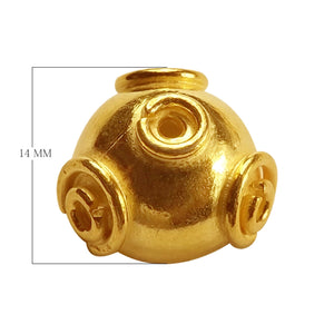 CG-227 18K Gold Overlay Bead Cap Beads Bali Designs Inc 