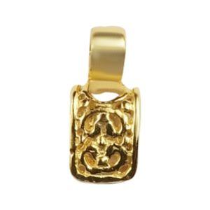 Handcrafted Rectangular Pendant Bail With Decorative Motif Made With 18K Gold Overlay Over Copper For Jewelry Making Wholesale Collection