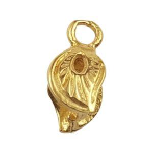Handcrafted Leaf Shape Pendant Charm With Top Loop Made With 18K Gold Overlay Over Copper For Jewelry Making Wholesale Collection