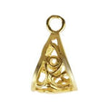 Handcrafted Heart Openwork Pendant Bail With Bottom Loop Made With 18K Gold Overlay Over Copper For Jewelry Making Wholesale Collection