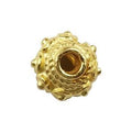 Ornate round bead cap crafted in 18K Gold Overlay Over Copper, handcrafted in India for wholesale jewelry making.