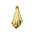 Fluted cone pendant bail crafted in 18K Gold Overlay Over Copper, handcrafted in India for wholesale jewelry making.