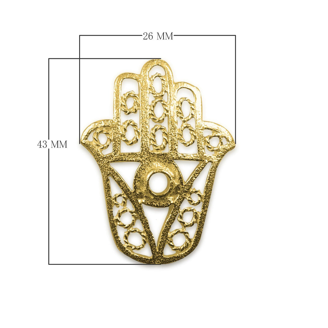 CG-258 18K Gold Overlay Hands Of Fatima Beads Bali Designs Inc 