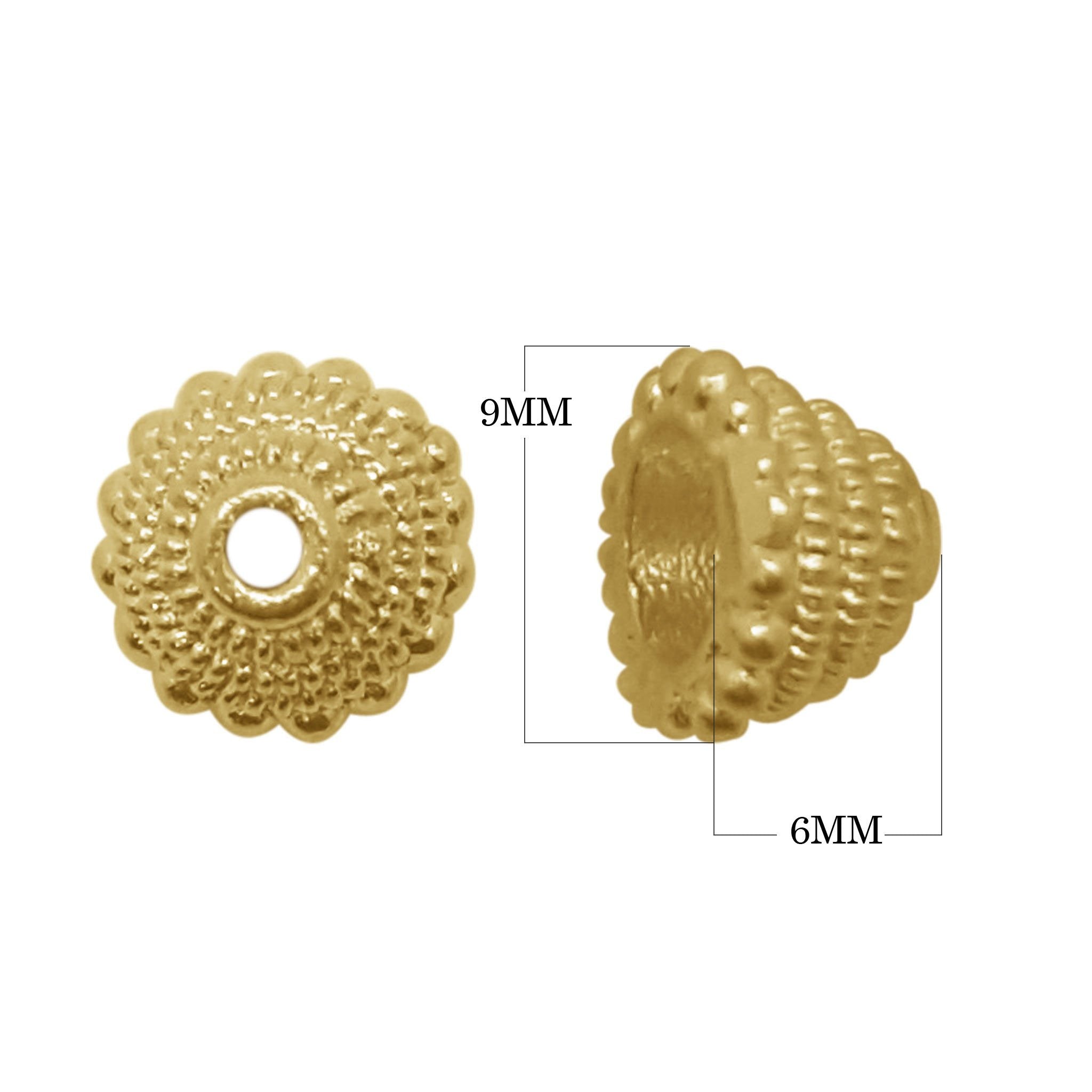 CG-266 18K Gold Overlay Bead Cap Beads Bali Designs Inc 