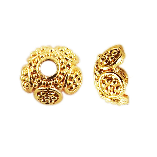 CG-267 18K Gold Overlay Bead Cap Beads Bali Designs Inc 