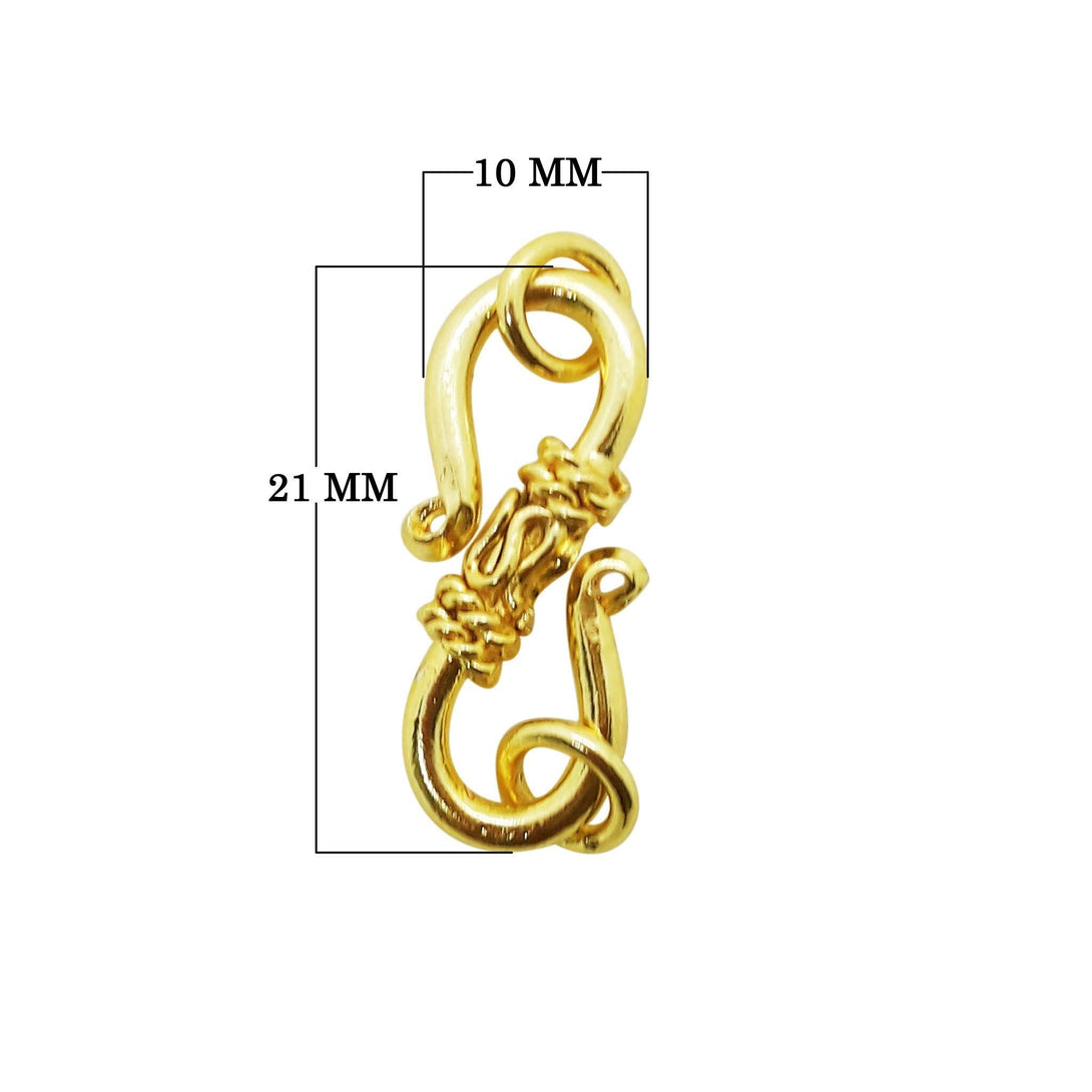 CG-284 18K Gold Overlay ''S'' Hook Beads Bali Designs Inc 