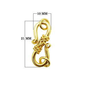 CG-284 18K Gold Overlay ''S'' Hook Beads Bali Designs Inc 
