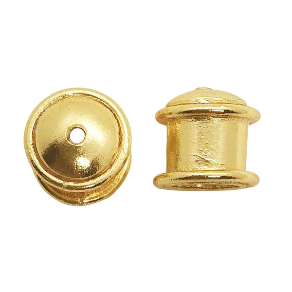 CG-286 18K Gold Overlay End Cap Beads Bali Designs Inc 