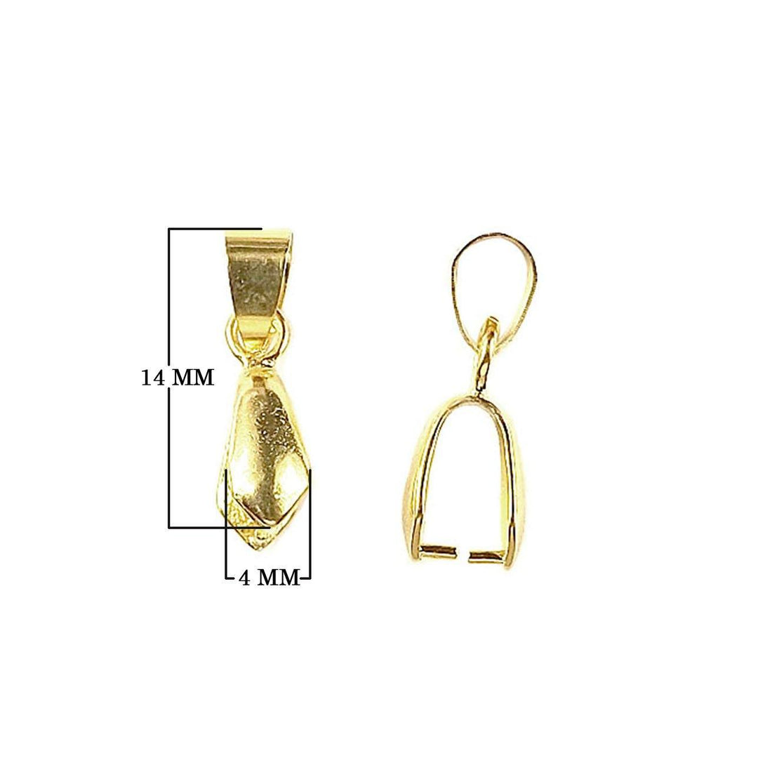 CG-303-14X4MM 18K Gold Overlay Pendant Bail Beads Bali Designs Inc 