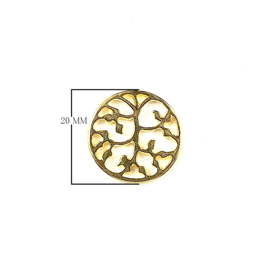 CG-304 18K Gold Overlay Tree Charm Beads Bali Designs Inc 