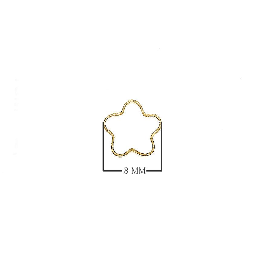 CG-305-8MM 18K Gold Overlay Connector Star Shape Beads Bali Designs Inc 