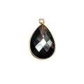 18K Gold Overlay Over Copper handcrafted pear shape Garnet connector from India for wholesale jewelry making