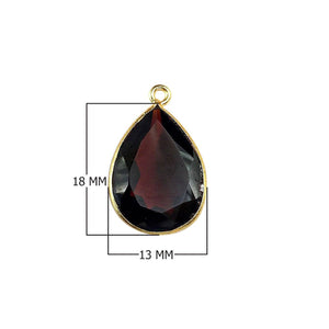 CG-316-GA-WC 18K Gold Overlay Stone Connector With Garnet Beads Bali Designs Inc 