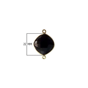 CG-322-OX-D 18K Gold Overlay Stone Connector With Black Onyx Beads Bali Designs Inc 