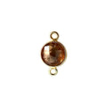 18K Gold Overlay Over Copper handcrafted round Citrine connector from India for wholesale jewelry making