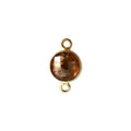 18K Gold Overlay Over Copper handcrafted round Citrine single loop connector from India for wholesale jewelry making