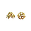 18K Gold Overlay Over Copper filigree dome bead caps handcrafted in India for wholesale jewelry making