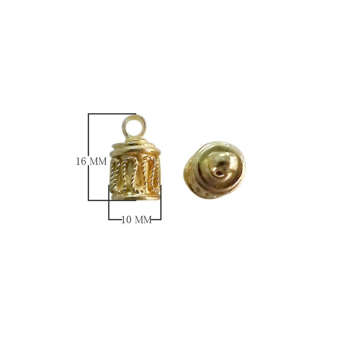 CG-332 18K Gold Overlay End Cap Beads Bali Designs Inc 