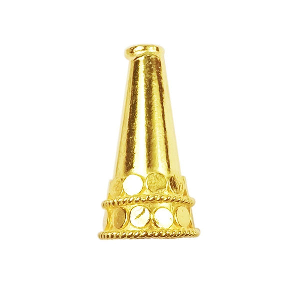 CG-336 18K Gold Overlay Cone Beads Bali Designs Inc 