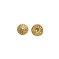 Handcrafted perforated dome bead with 18K Gold Overlay Over Copper, wholesale jewelry component from India
