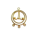 Handcrafted chandelier earring finding with multiple loops in 18K Gold Overlay Over Copper, wholesale jewelry component from India