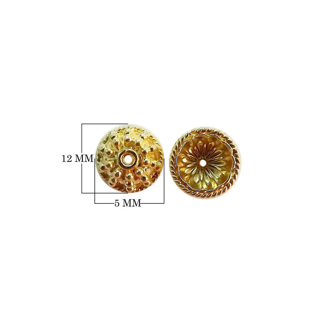CG-354 18K Gold Overlay Bead Cap Beads Bali Designs Inc 