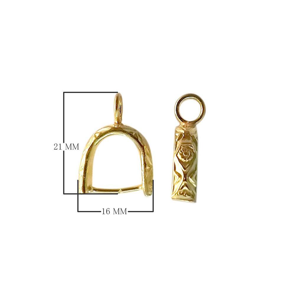 CG-355 18K Gold Overlay Pendant Bail Beads Bali Designs Inc 