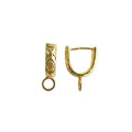 Handcrafted pendant bail connector in 18K Gold Overlay Over Copper, wholesale jewelry component from India