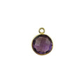 CG-361-AM-S 18K Gold Overlay Stone Connector With Amethyst Beads Bali Designs Inc 