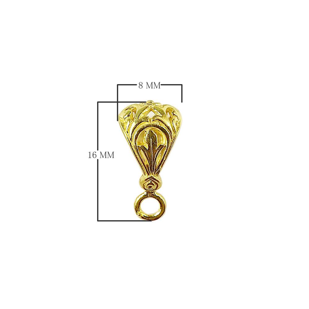 CG-367 18K Gold Overlay Pendant Bail Beads Bali Designs Inc 