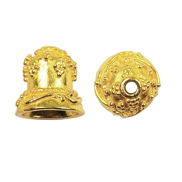 CG-376 18K Gold Overlay End Cap Beads Bali Designs Inc 
