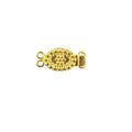 Oval multi strand clasp with 2 hole connector crafted in 18K Gold Overlay Over Copper handcrafted in India